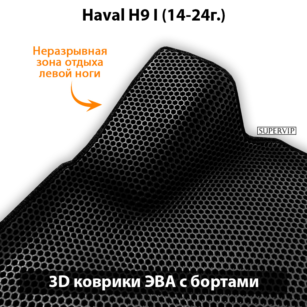 Передние автомобильные коврики ЭВА с бортами для Haval H9 I (14-24г.)