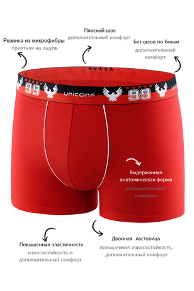 Мужские трусы BB12 Красный Uniconf