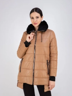 Пальто зимнее из натуральной кожи