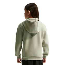 Кофта для девочки теннисная Nike Club Fleece Full-Zip - spruce fog/white