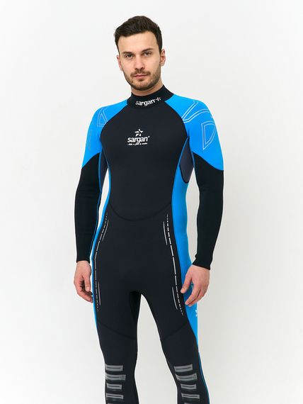 Гидрокостюм Sargan Nero 2.0 Long men 2 мм черно-голубой