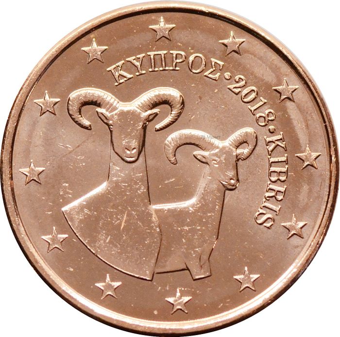 1 евроцент 2018 Кипр (1 euro cent)