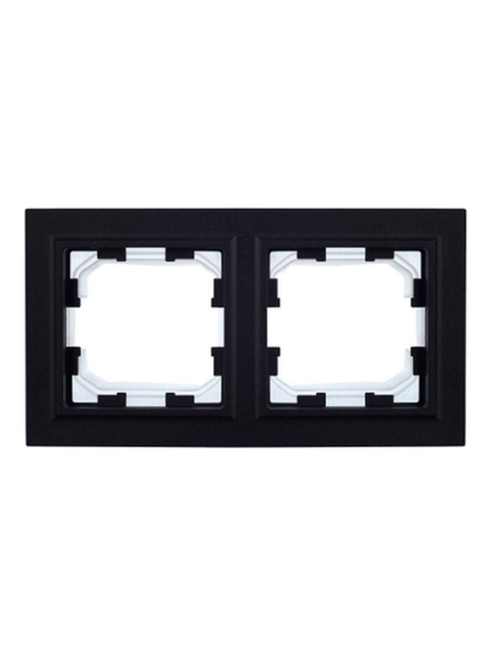 BRITE Рамка 2-местная IP44 РУ-2-БрЧ-44 черный IEK
