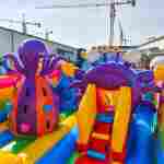 Коммерческий надувной батут  «В гостях у моря 2» с горкой, 10*5*5 м