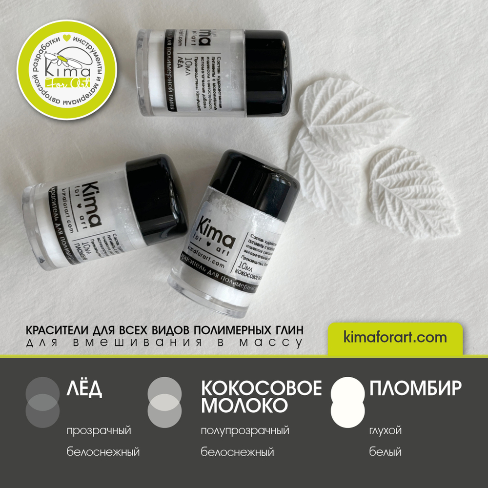 Краситель для полимерных глин | Лёд