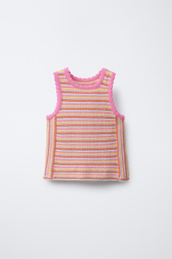 ZARA ТОП В ПОЛОСКУ, РАЗНОЦВЕТНЫЙ