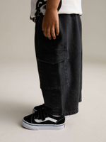 Джинсы карго широкие для мальчика Next E45-338, Черный