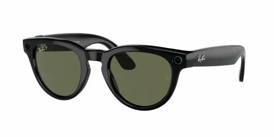 Солнцезащитные умные -очки с экшен камерой Ray Ban Headliner RW4009 601/9A 50 ( black, gray, gren) ( черный, серый, зеленый)