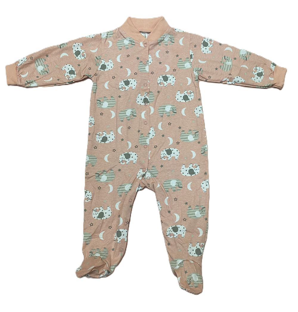 Комбинезон с закрытой ножкой на кнопках из кулирки (100% хлопок) на рост 86 см