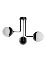 Потолочный светильник DKD Home Decor Белый Чёрный Металл Стеклянный 220 V 50 W (61 x 58 x 46 cm)