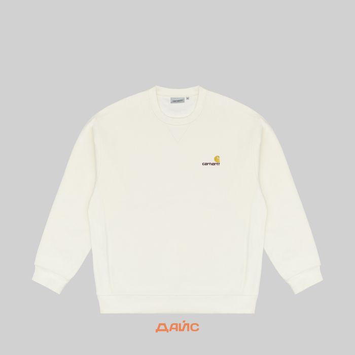Толстовка мужская Carhartt WIP American Script Sweatshirt  артикул:I025475_wax - купить в магазине Дайс