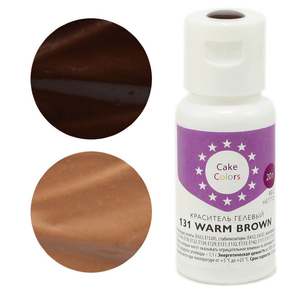 Краситель гелевый Cake Colors Warm Brown 20 гр.