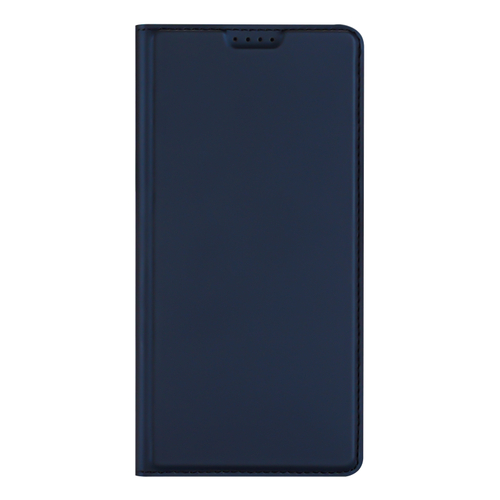 Чехол книжка из PU кожи синего цвета для Xiaomi Poco M7 Pro 5G, серия Skin Pro Series от Dux Ducis