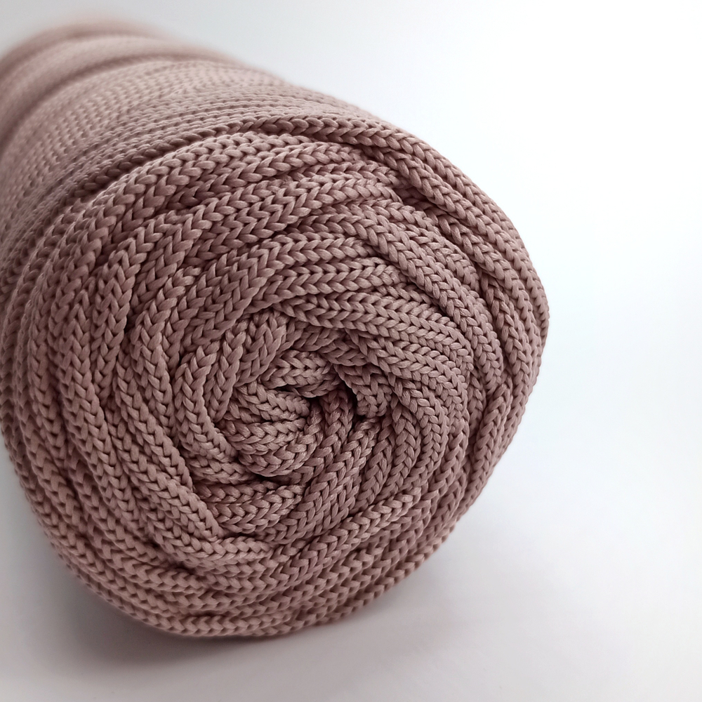 Полиэфирный шнур круглый 3 мм Пыльная роза