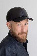 Бейсболка кожаная/Denkor