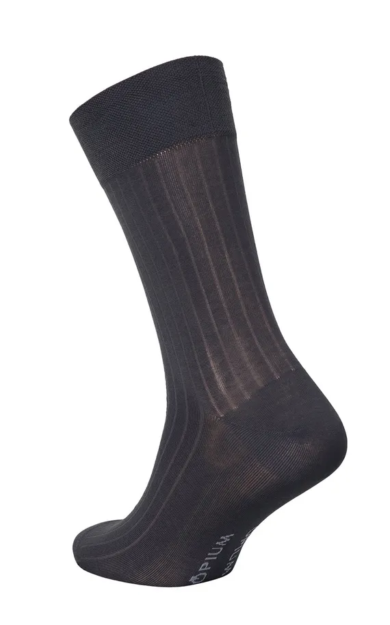 Мужские носки Premium &quot;в рубчик&quot; Темно-Серый