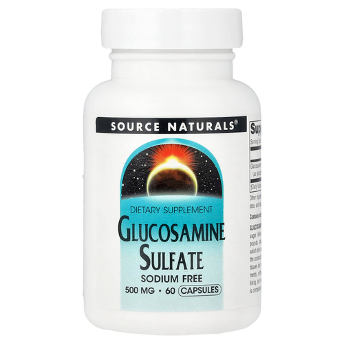 Source Naturals, Сульфат глюкозамина, 500 мг, 60 капсул