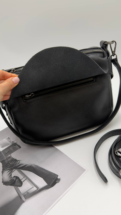 Сумка женская натуральная кожа артикул 642-21 цвет "чёрный"