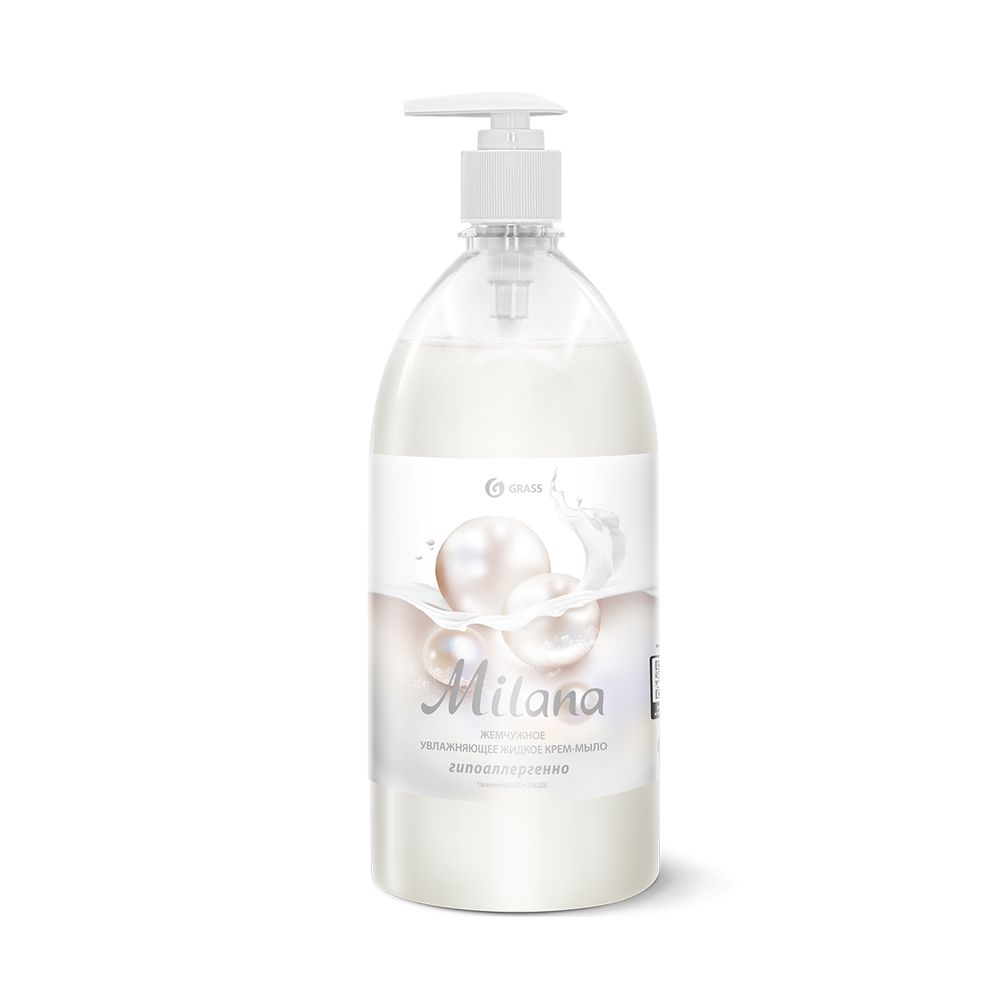 Жидкое крем-мыло Grass Milana Жемчужное, с дозатором, 1 л, 49813