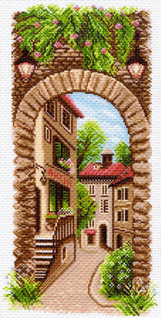 "По узким улочкам"-1499 канва с рисунком