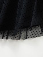 Платье с длинным рукавом из фатина "Уголь" 7+