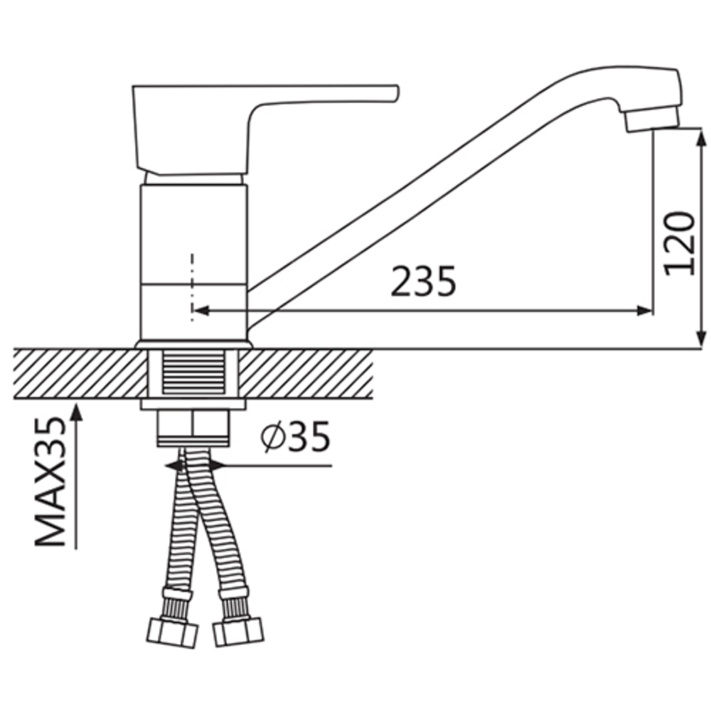 Смеситель для кухни Oute T16 T1603B