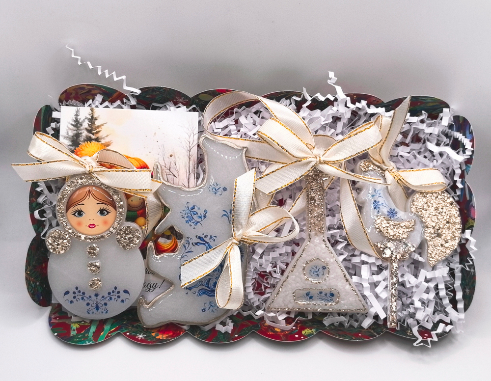 Ёлочные игрушки "Гжель"