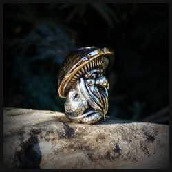 Бусина "Дух леса" для темляков или браслетов , биметалл