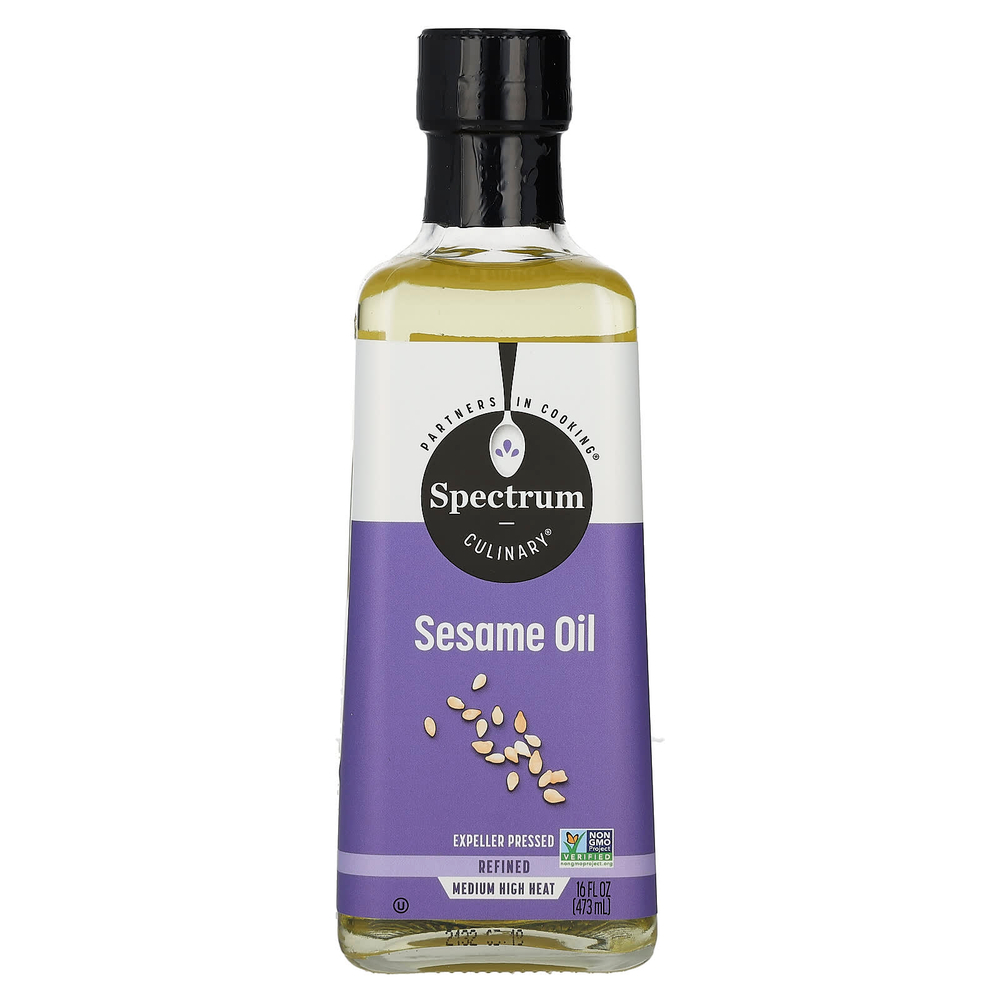 Spectrum Culinary, кунжутное масло, рафинированное, 473 мл (16 жидк. унций)