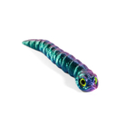 Гибкая игрушка-антистресс, змея красно- сине-зеленая с глазами 13 см.