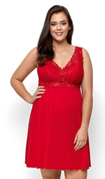 Соблазнительная сорочка Bona с кружевным лифом (Размер: 4X) (Цвет: темно-синий)