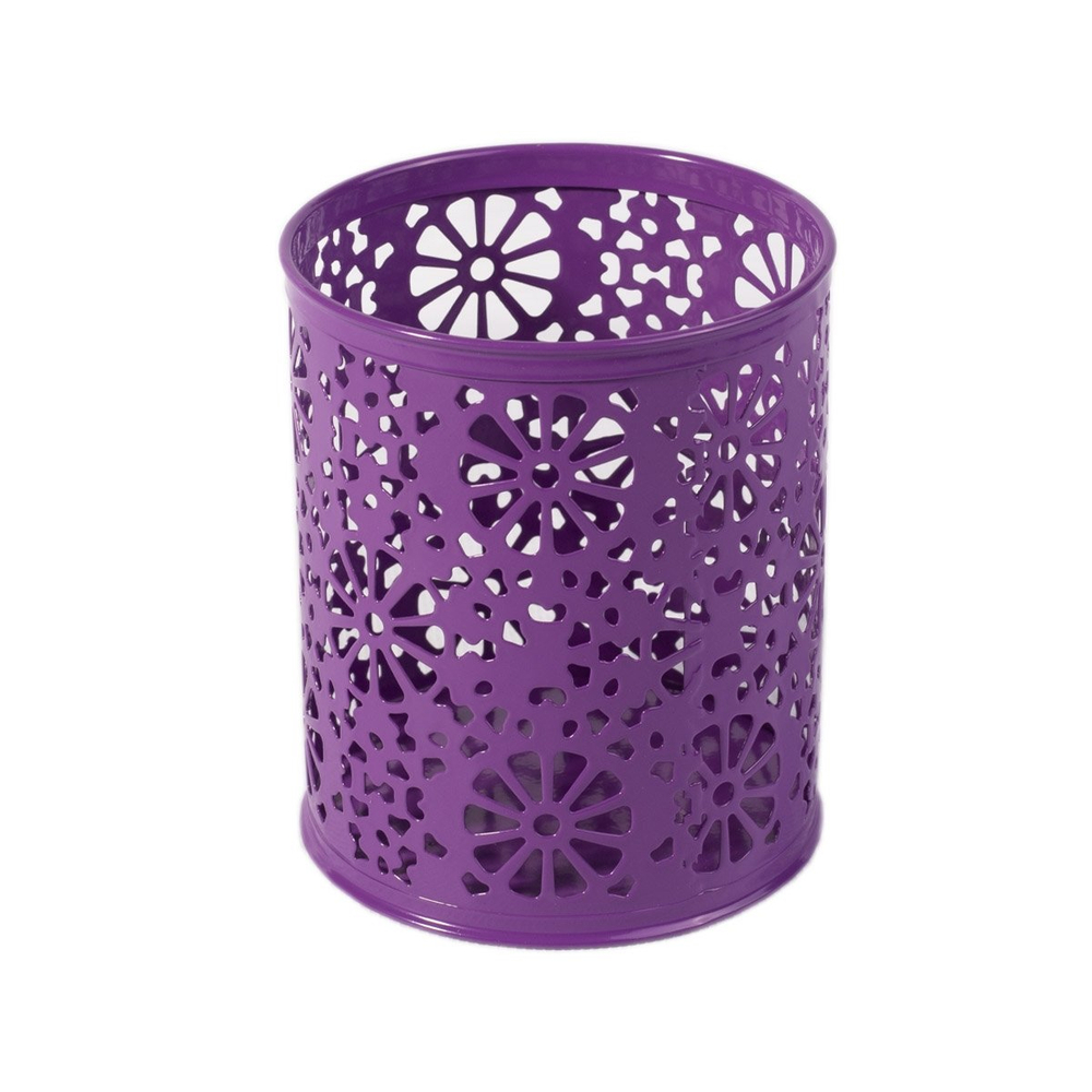 Подставка-стакан для канцтоваров Alingar, металлическая, круглая, узор "Одуванчики", ассорти