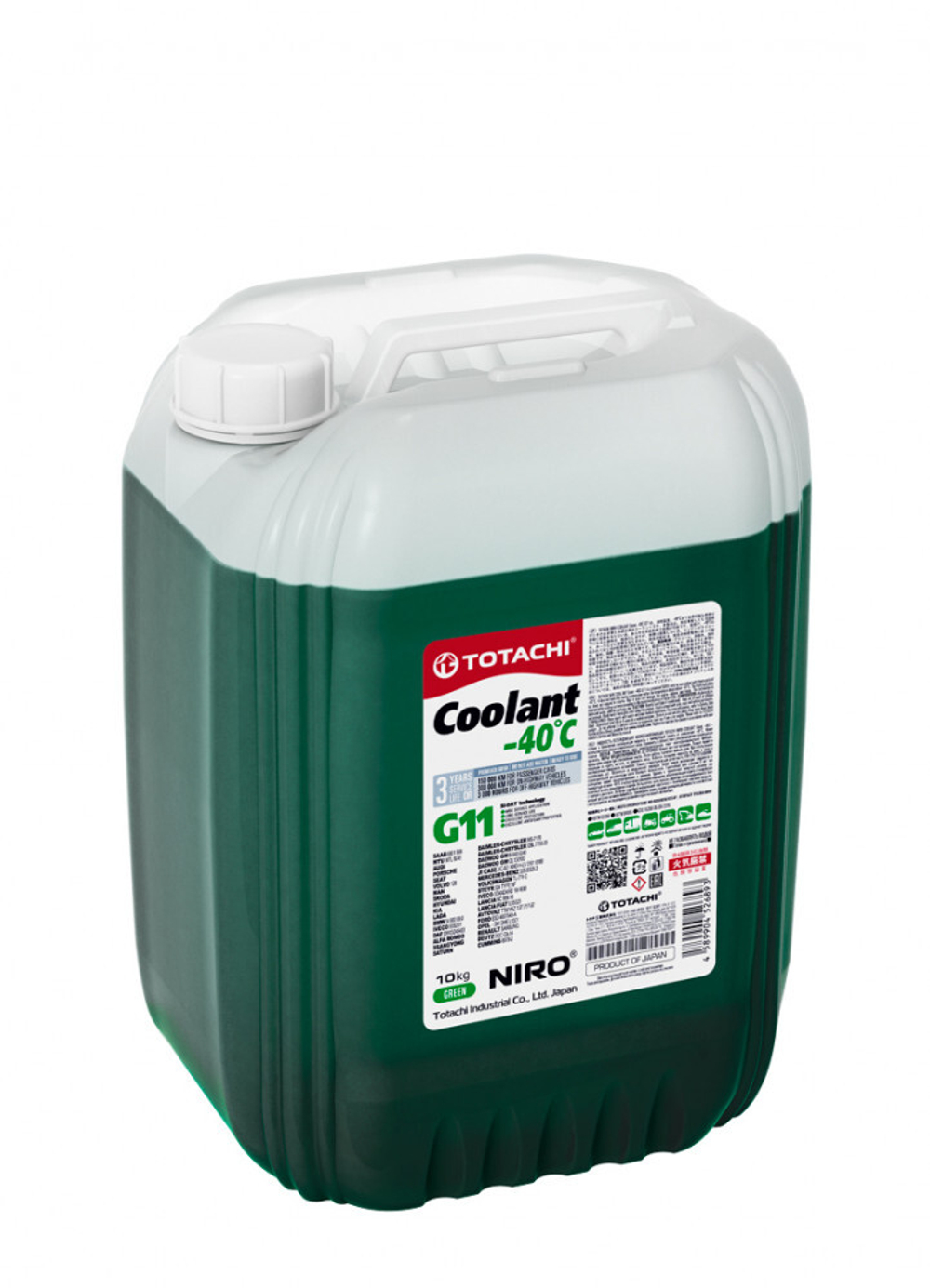 Антифриз Totachi NIRO Green G11 10кг.