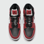 Кроссовки Nike Air Jordan 1 Red / Black with Fur