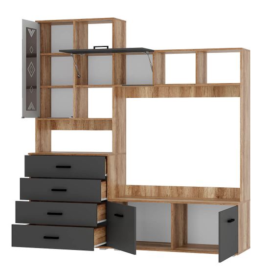 Вегас bts ЦС-03 Центральная секция дуб каньон/графит, СП