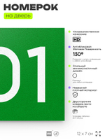 Номер на дверь 401, табличка на дверь для офиса, квартиры, кабинета, аудитории, склада, зеленая 120х70 мм, Айдентика Технолоджи