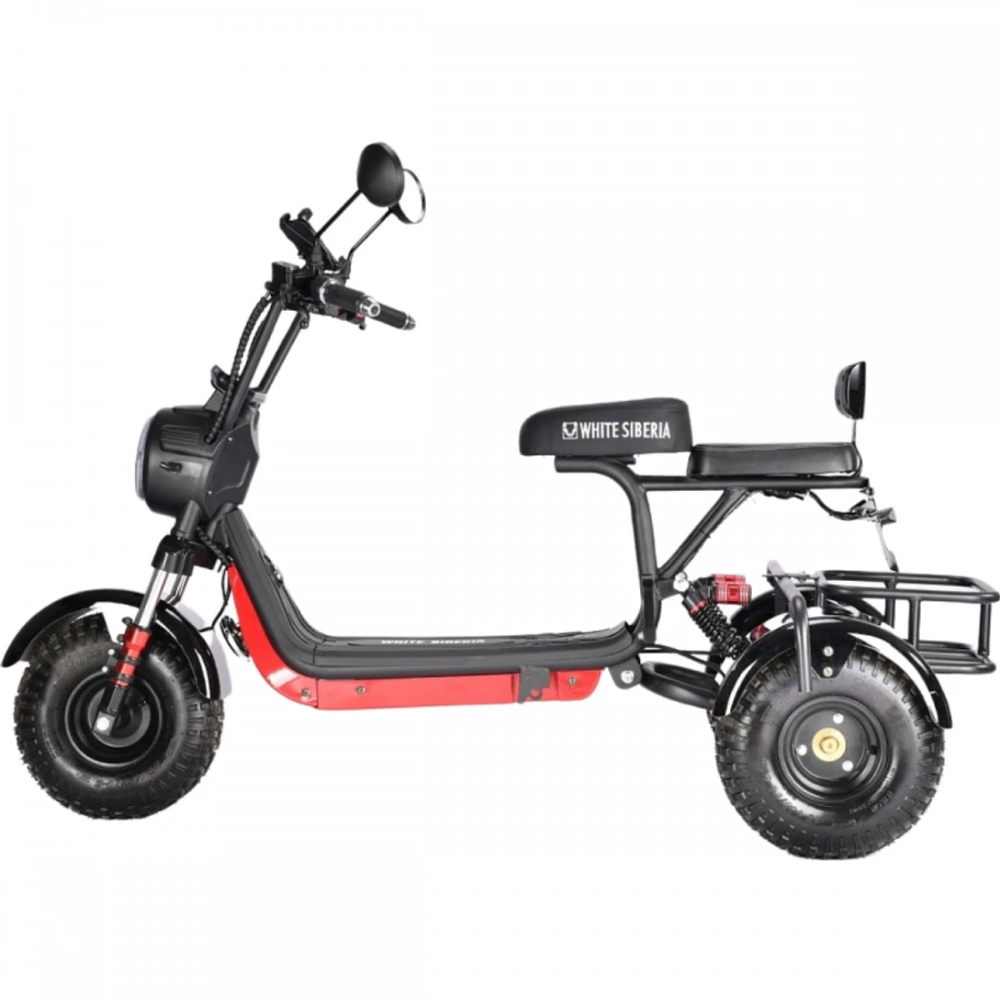 Электроскутер CityCoco WHITE SIBERIA TRIKE MINI 1500W Черный