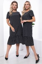 Платье "Эжени" (блэк/горох) П7061 LT Collection (Акция)