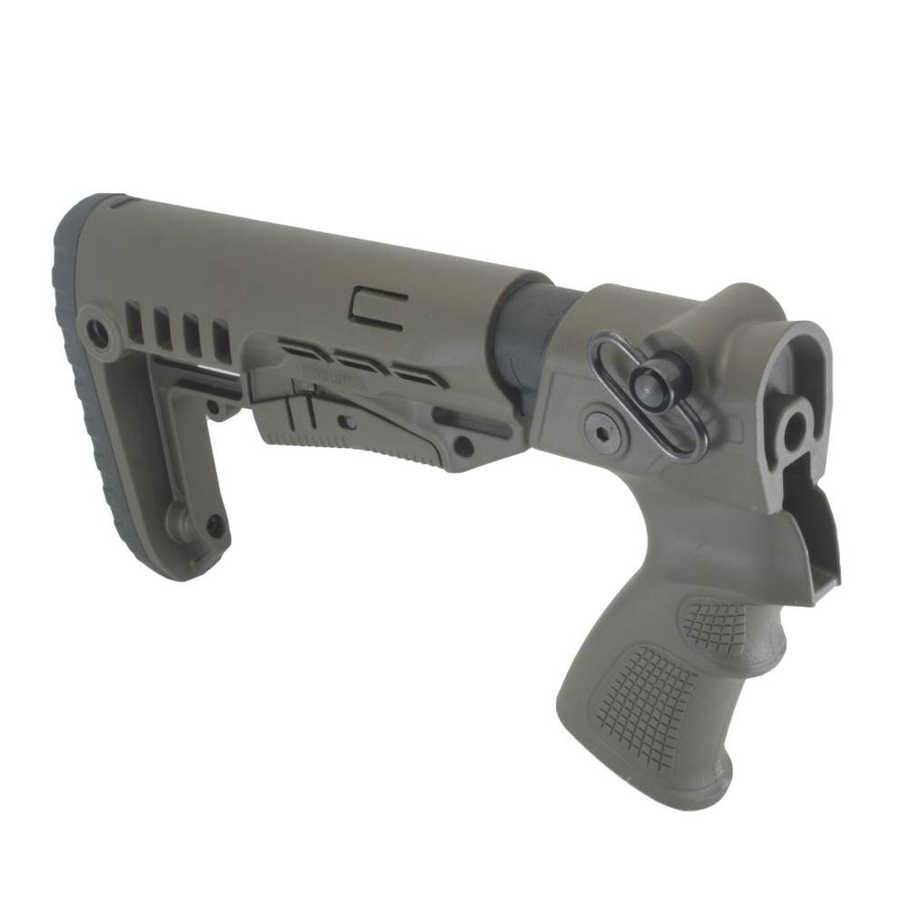 Телескопический приклад на МР-155, DLG Tactical. Черный