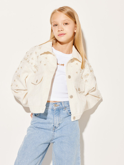 Куртка DROPS VELVET CHILD, белый