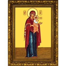 Косинская Моденская икона Божьей Матери на холсте.
