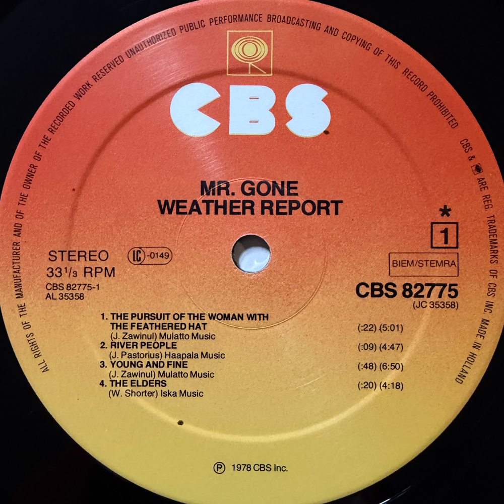Weather Report - Mr. Gone (Голландия 1978г.)