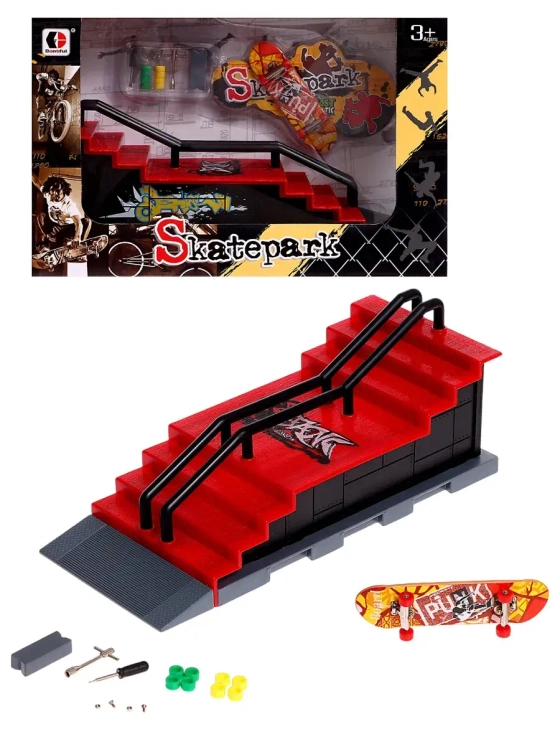 Набор скейт-парк Трюк Прыжок с лестницы