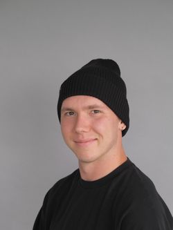 Шапка вязаная весенняя/осенняя МУЛА (ЧЕРНЫЙ) МУЖСКАЯ