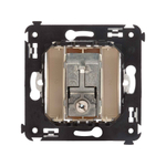 Розетка TV проходная в стену, "Avanti", "Ванильная дымка"