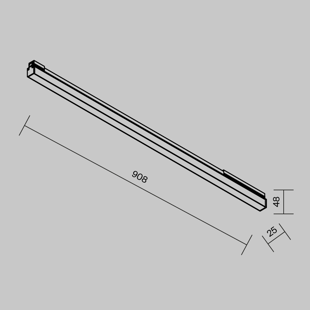 Уличный трековый светильник Outdoor O-TR02-1-S-24WB4K
