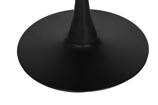 Стол обеденный MOON керамический, серый D90, основание металл черный D60