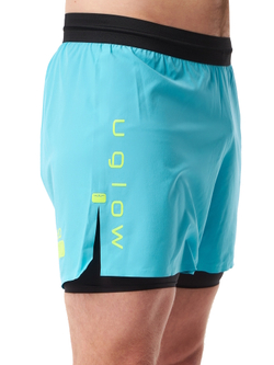 ШОРТЫ МУЖСКИЕ SPEED AERO 5 ELEVATE 2IN1 SHORT | SKYBLUE YELLOW