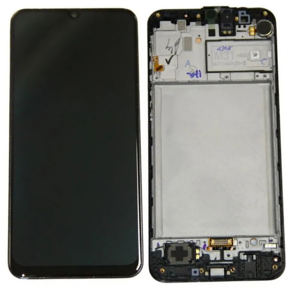 Дисплей для Samsung Galaxy M31 (M315F) с тачскрином и рамкой Черный - OR (SP)