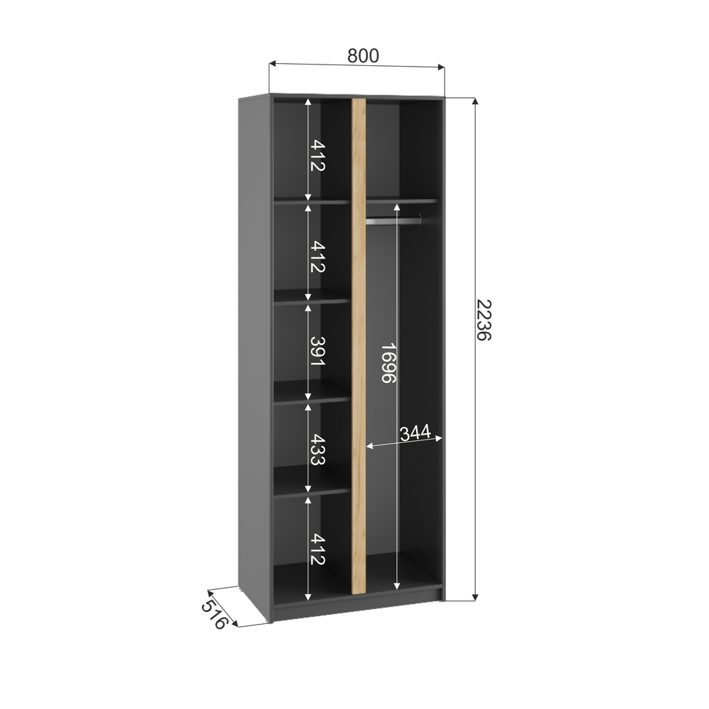 Фаворит Шкаф 2-х створчатый